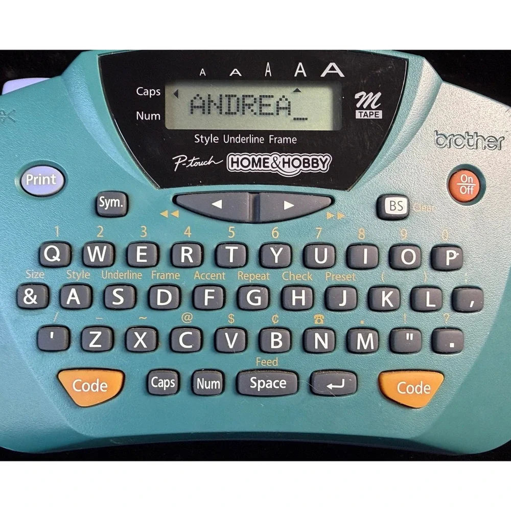 Brother P-Touch PT-65: Home Hobby Label Maker, Teal, Handheld, M-Tape  WORKS
